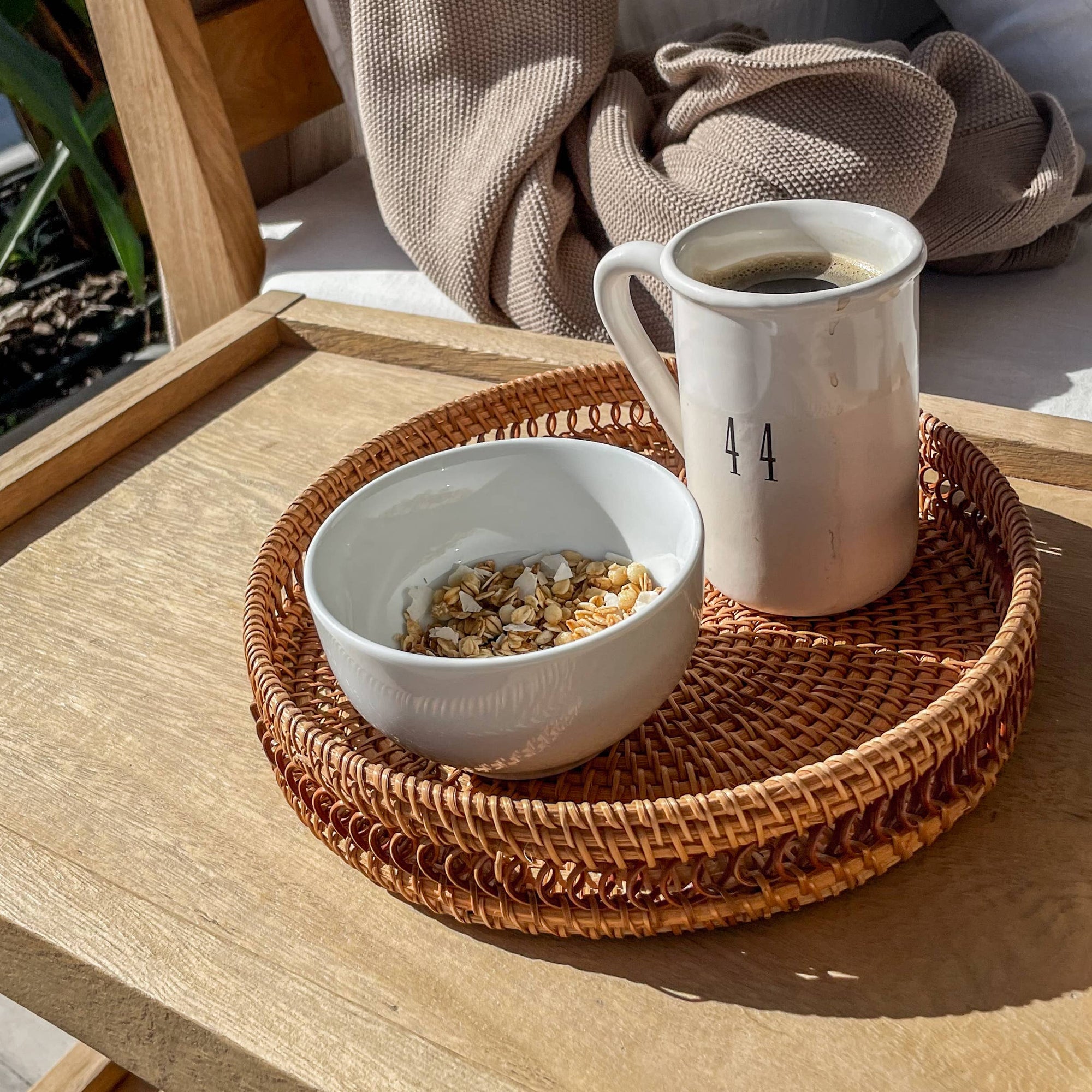 Circle Rattan Trays - Cloth + Cabin