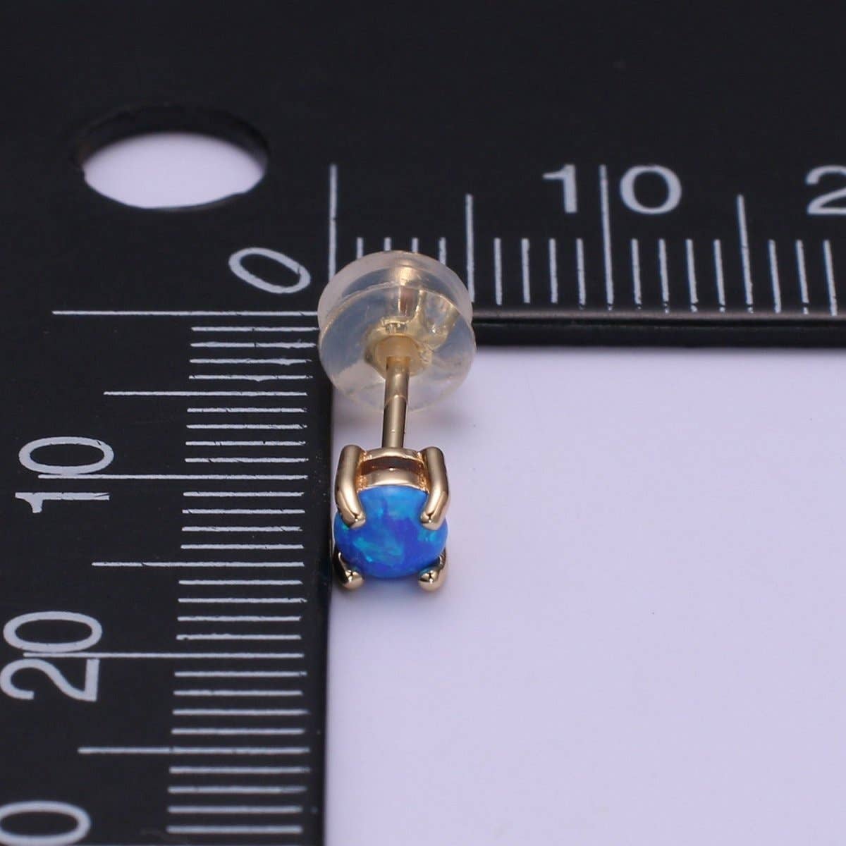 Minimalist Opal Stud Earrings