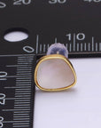Shell Pearl Bezel Earrings