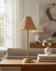 Golden Rattan Led USB Lamp