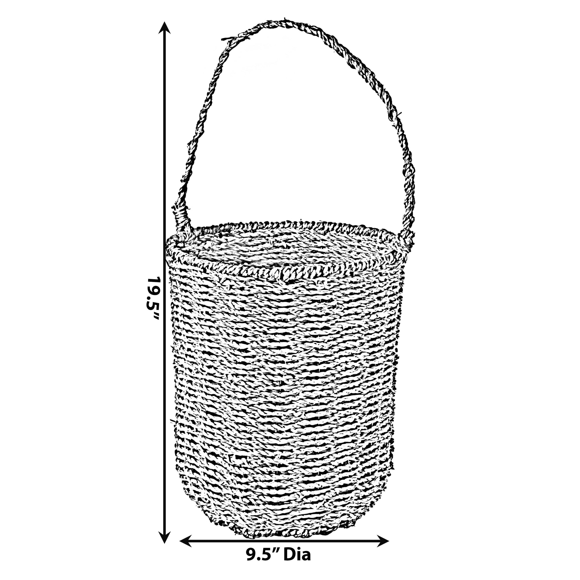 Woven Seagrass Hanging Basket - Cloth + Cabin