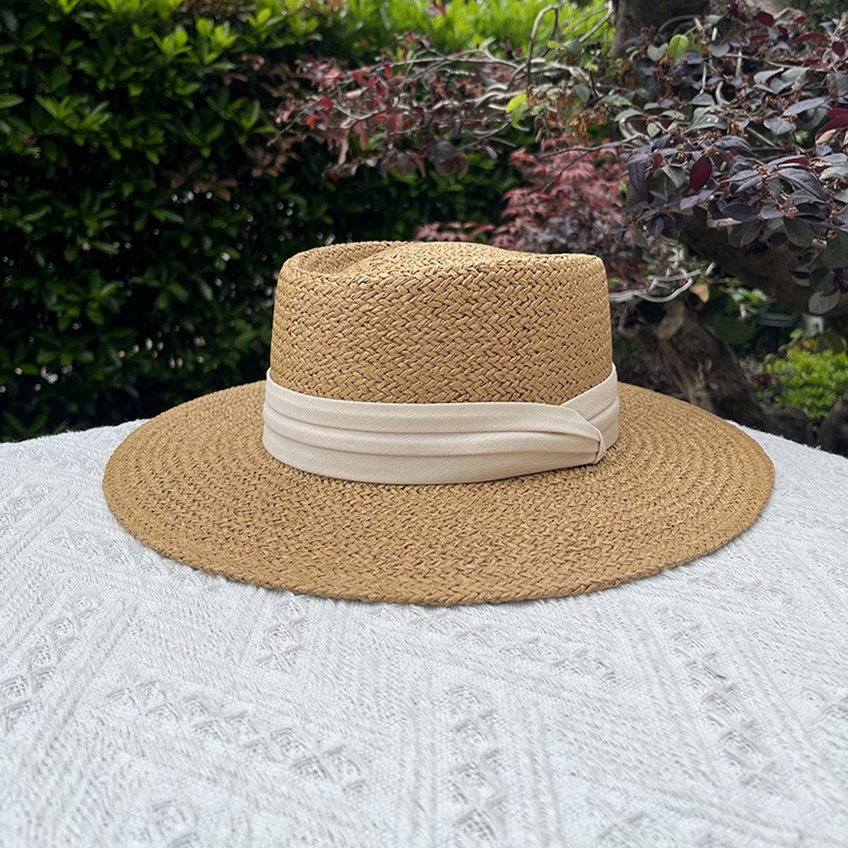 BEACH VACATION SUN FEDORA STRAW HATS FOR WOMEN_CWAH1151 - Cloth + Cabin