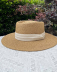 BEACH VACATION SUN FEDORA STRAW HATS FOR WOMEN_CWAH1151 - Cloth + Cabin