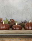 3" Bronze LED Pumpkin Candle