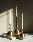 Medium Stacked Orb Taper Candle Holder
