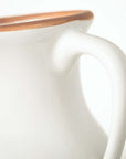 Natural Rimmed White Vase - Cloth + Cabin
