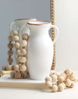 Natural Rimmed White Vase - Cloth + Cabin