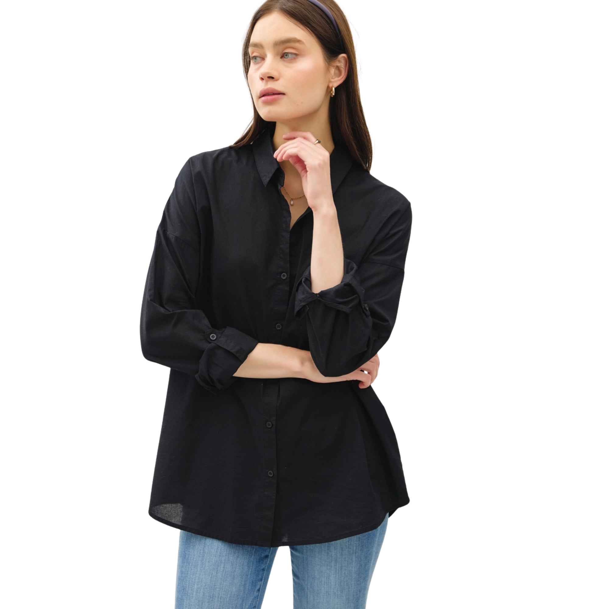 Julianne Oversized Cotton Shirt - Cloth + Cabin