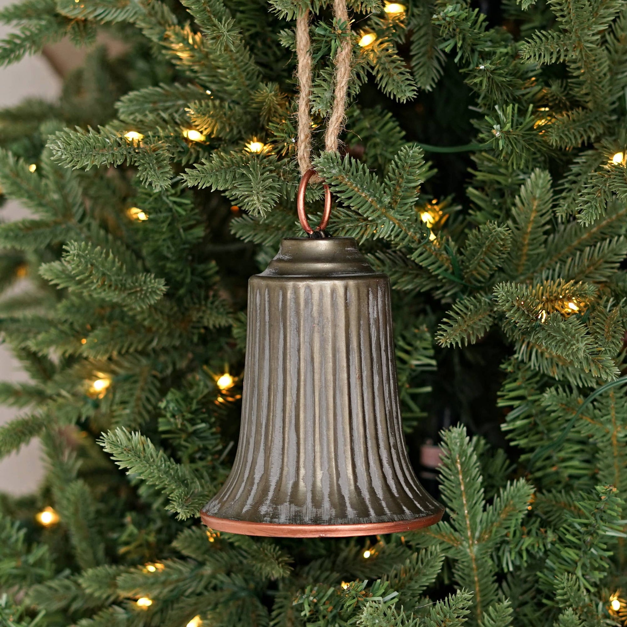 6.5in Bronze Liberty Bell Ornament - Cloth + Cabin