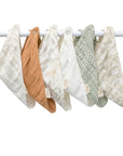 Willow Sage Muslin Cotton Bandana Baby Bib (3 Pack)