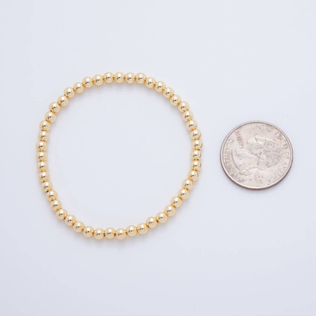 4mm Minimalist Round Ball Stretch Bracelet