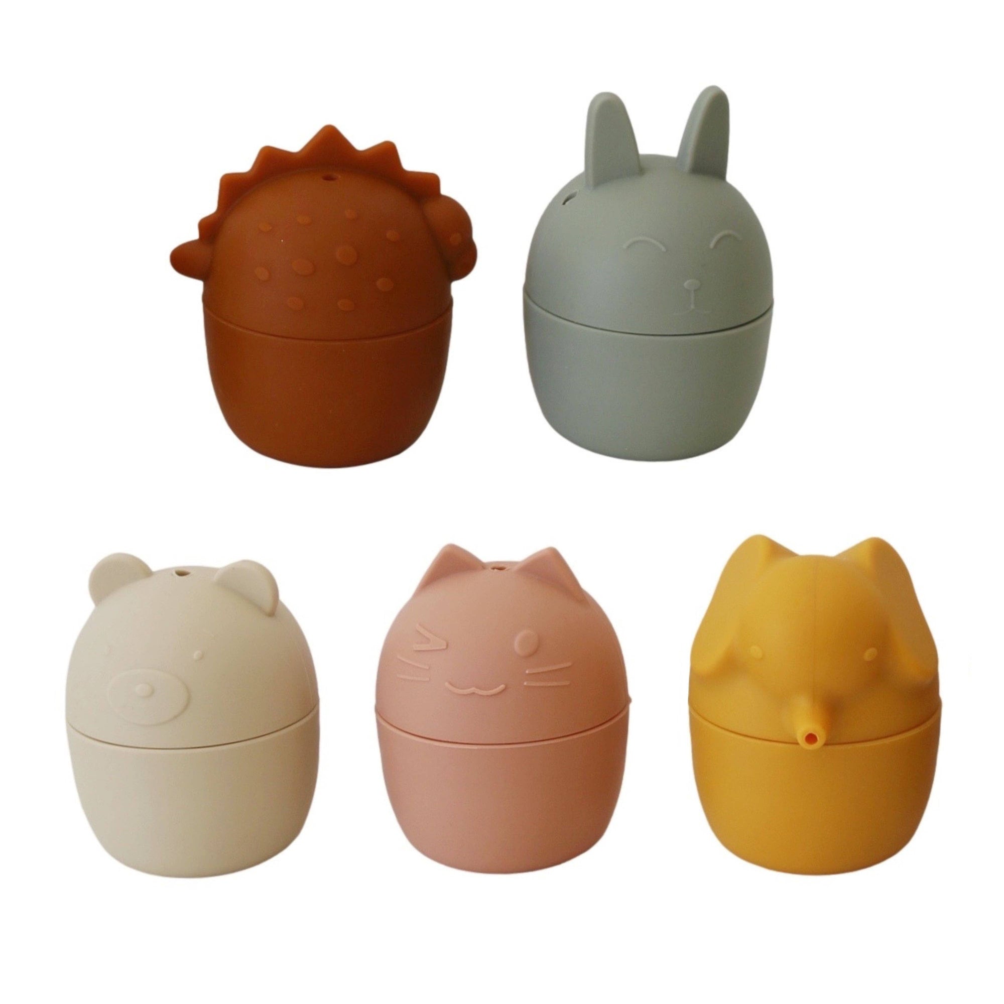 Animal Mold Free Silicone Bath Toy Set 