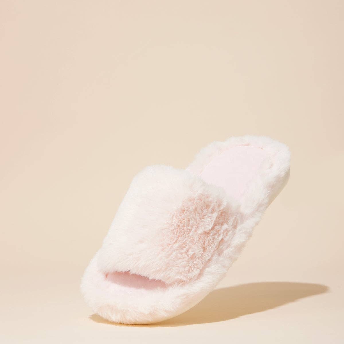 Plush Faux Fur Slide Slippers