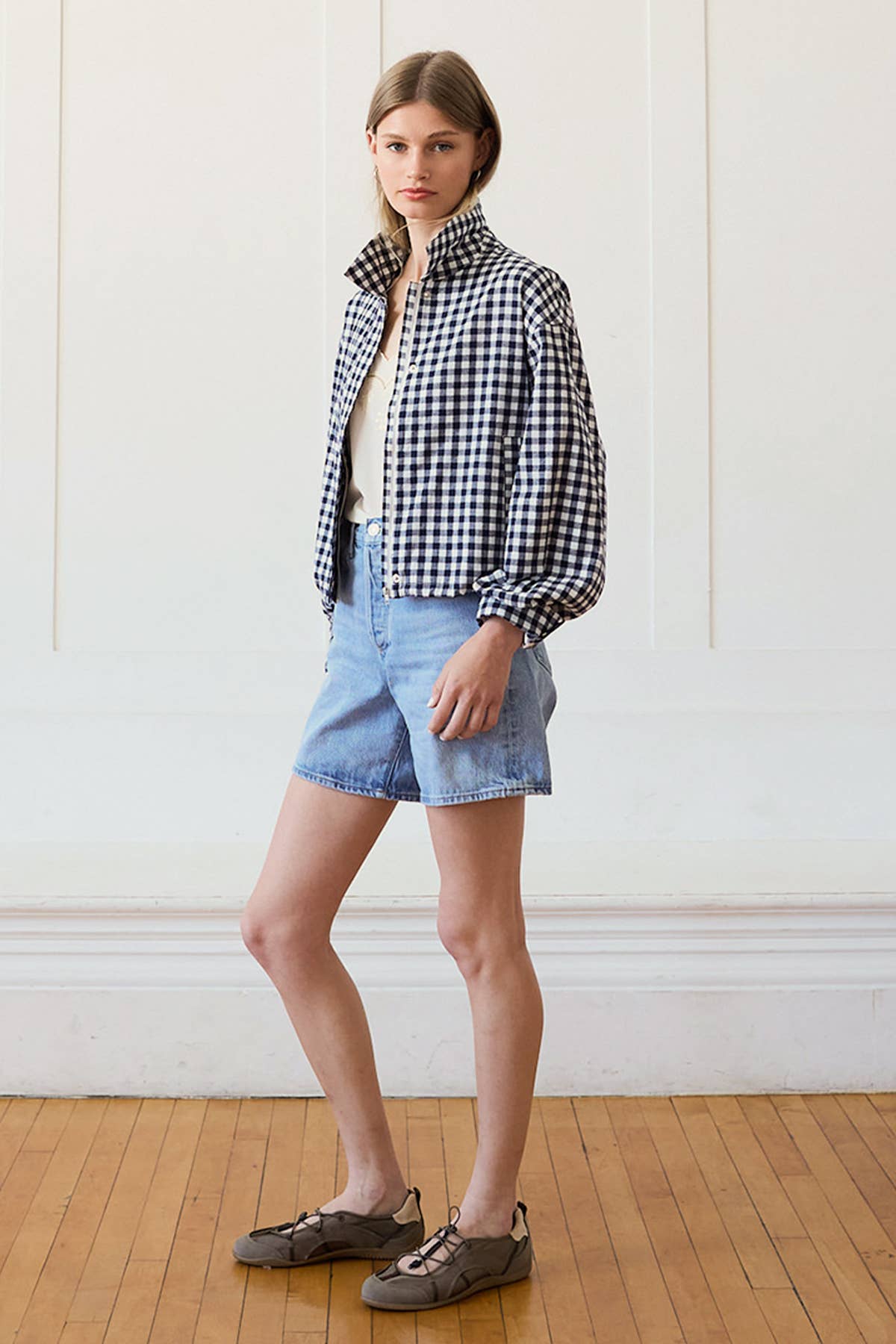Leilani Gingham Zip Jacket