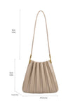 Carrie Ivory Pleated Vegan Shoulder Bag - Cloth + Cabin