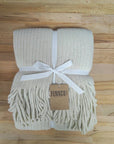 Faux Cashmere Soft 50"x60" Throw Blanket - Ivory