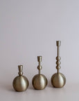 Medium Stacked Orb Taper Candle Holder
