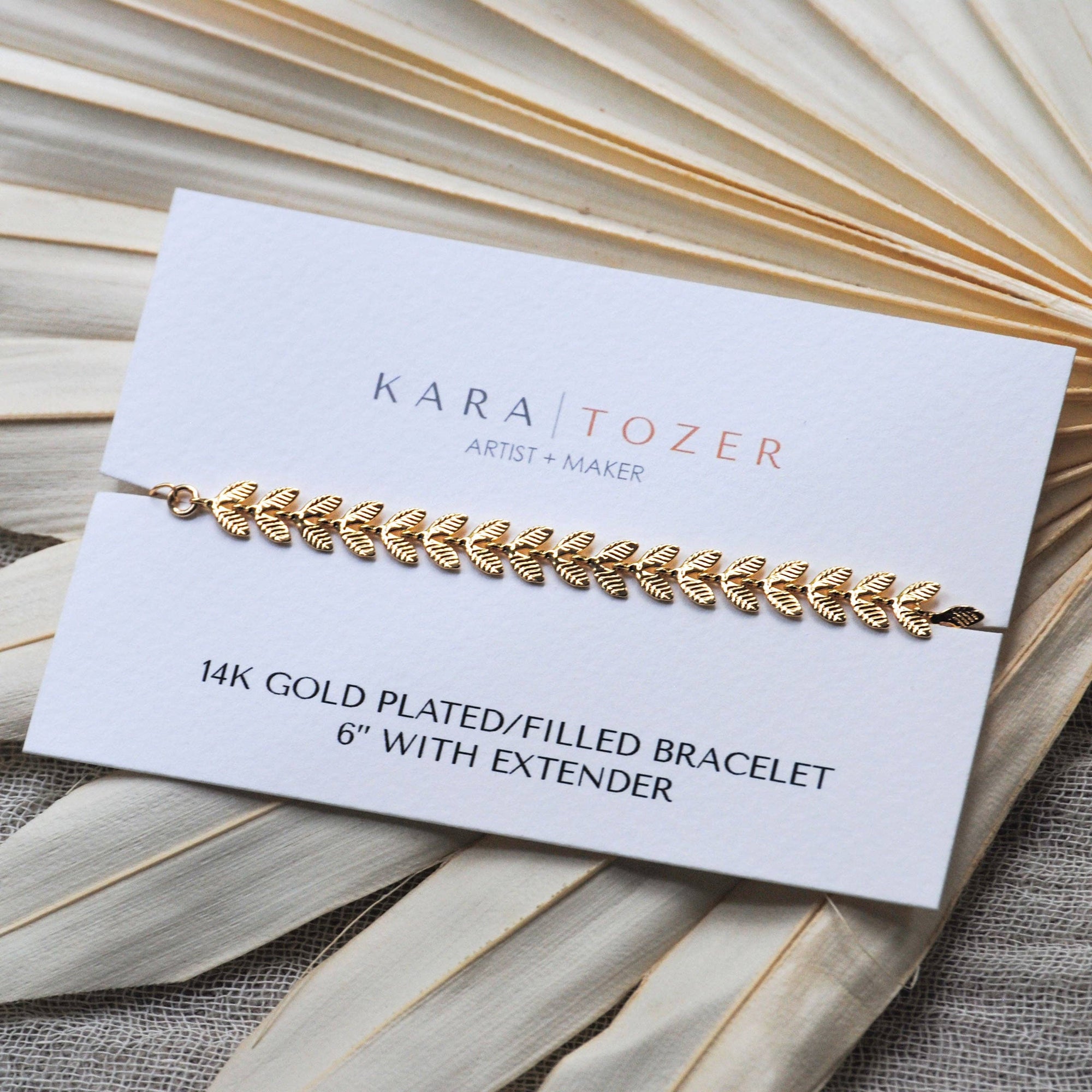 Dainty Leaf Bracelet - Cloth + Cabin