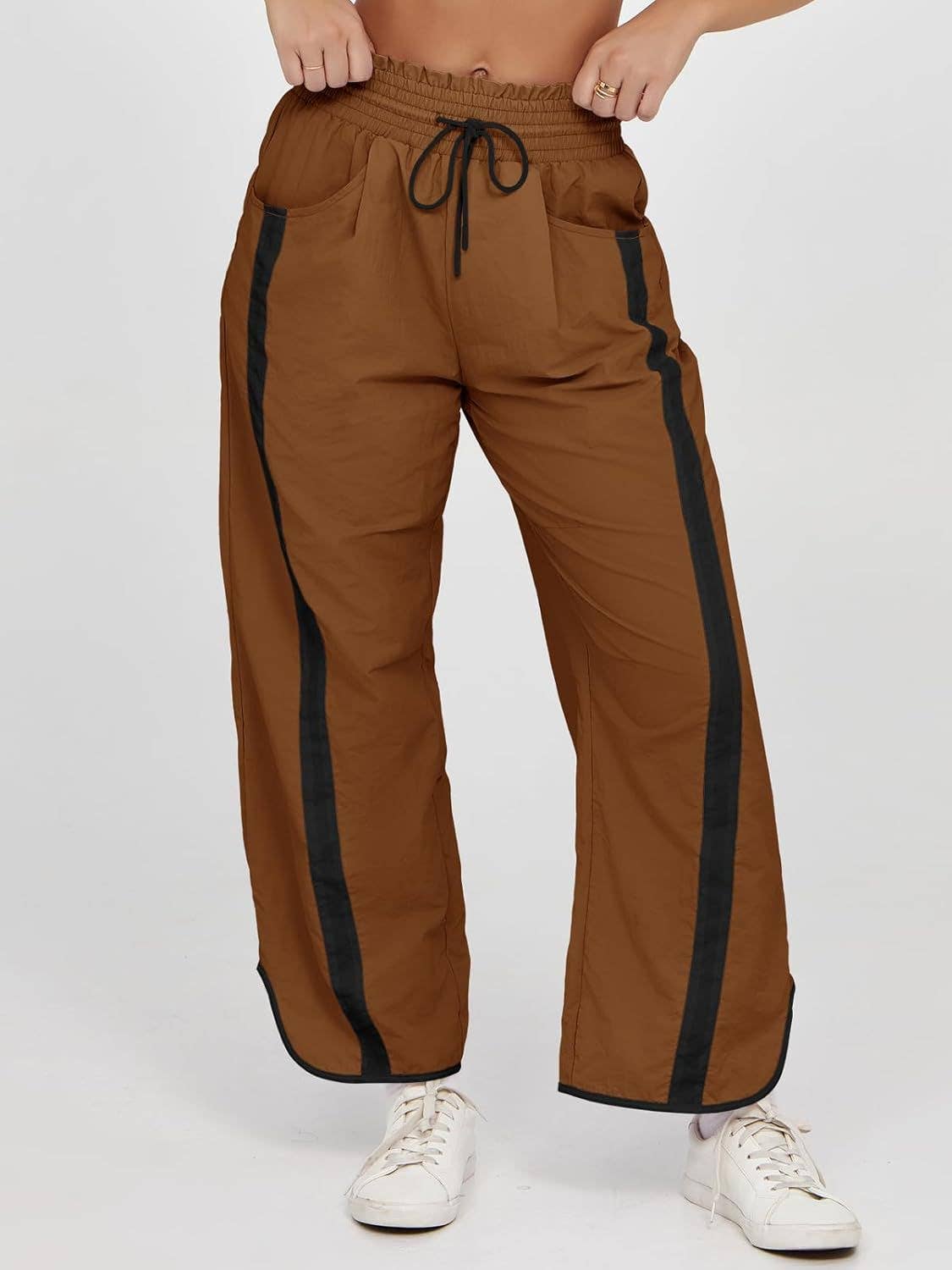 Maribel Color-Block Striped Waterproof Joggers