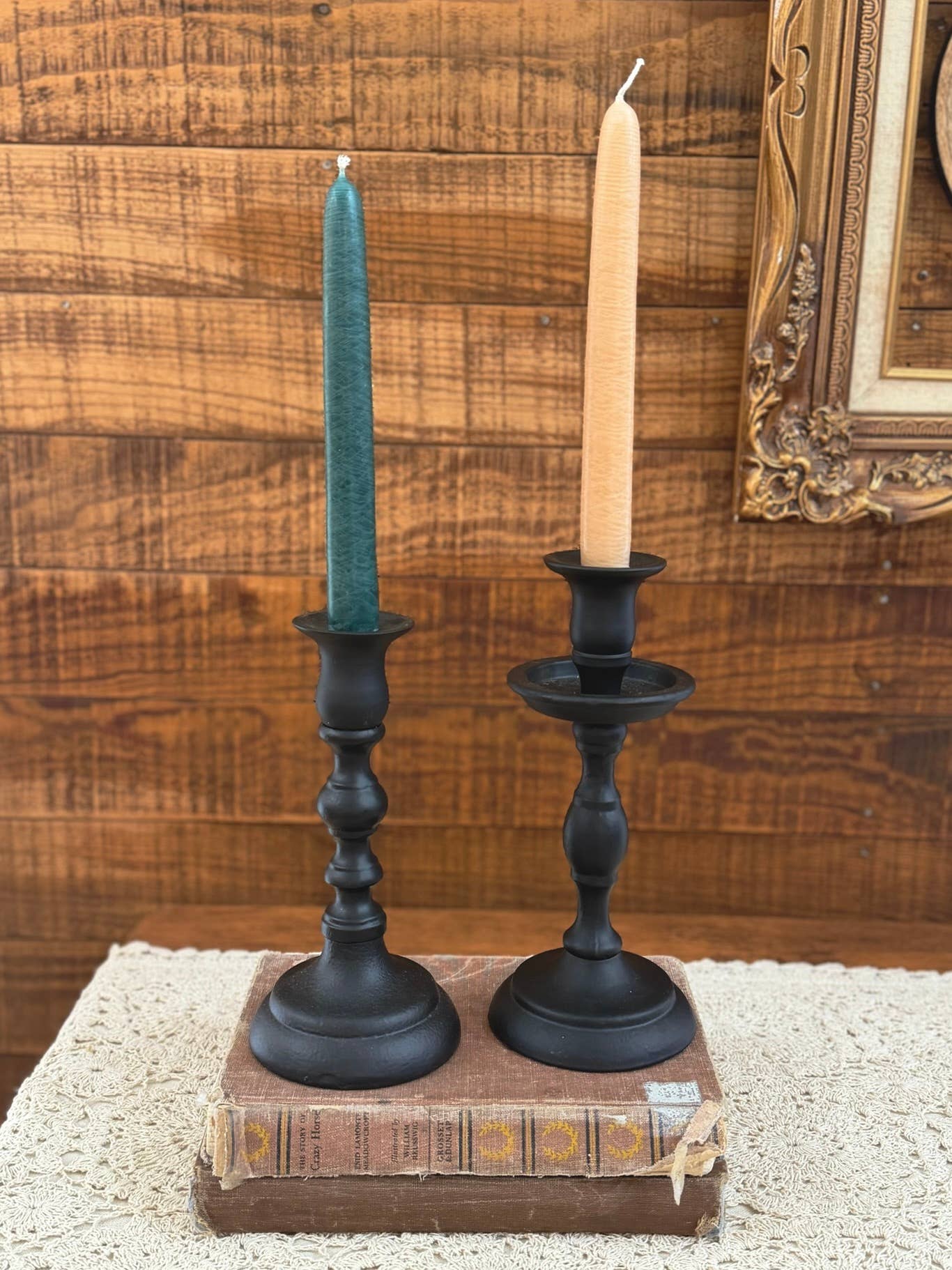 Black Empire Taper Candle Holder Small