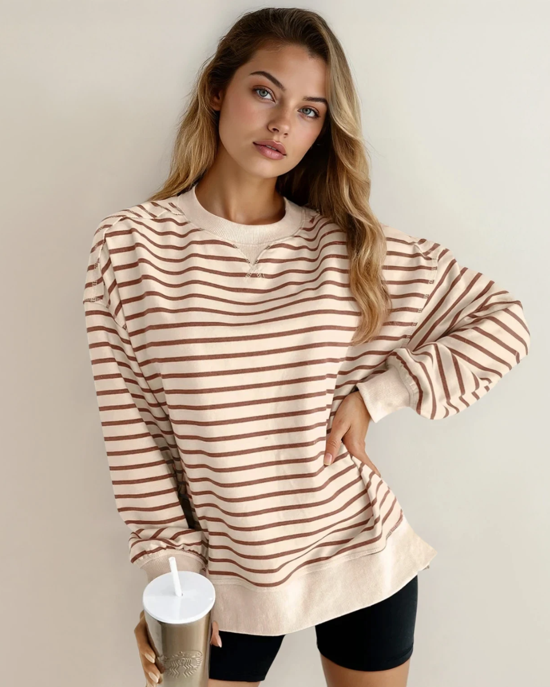 Celeste Stripe Sweatshirt