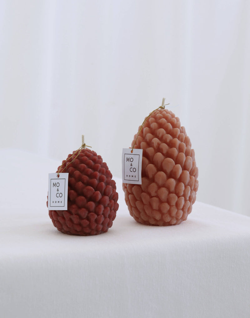 Sculpted Beeswax Pine Cones