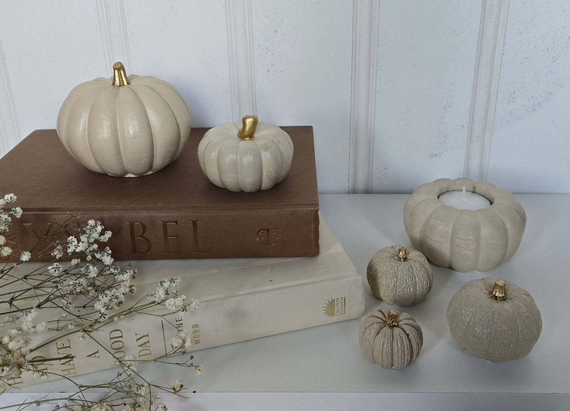 Concrete Pumpkins / Cream - Cloth + Cabin
