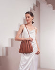 Carrie Saddle Pleated Vegan Shoulder Bag - Cloth + Cabin