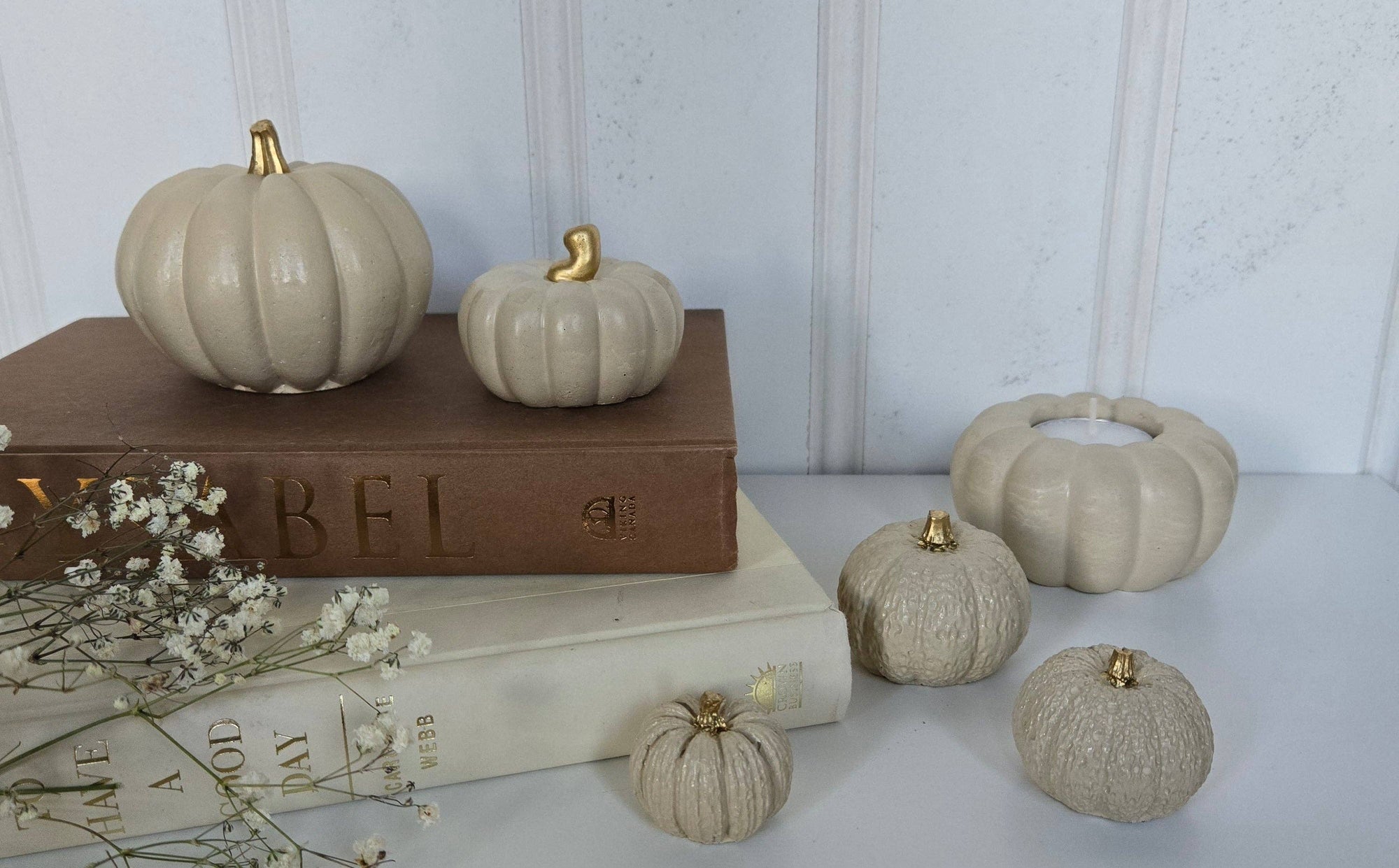 Concrete Pumpkins / Cream - Cloth + Cabin