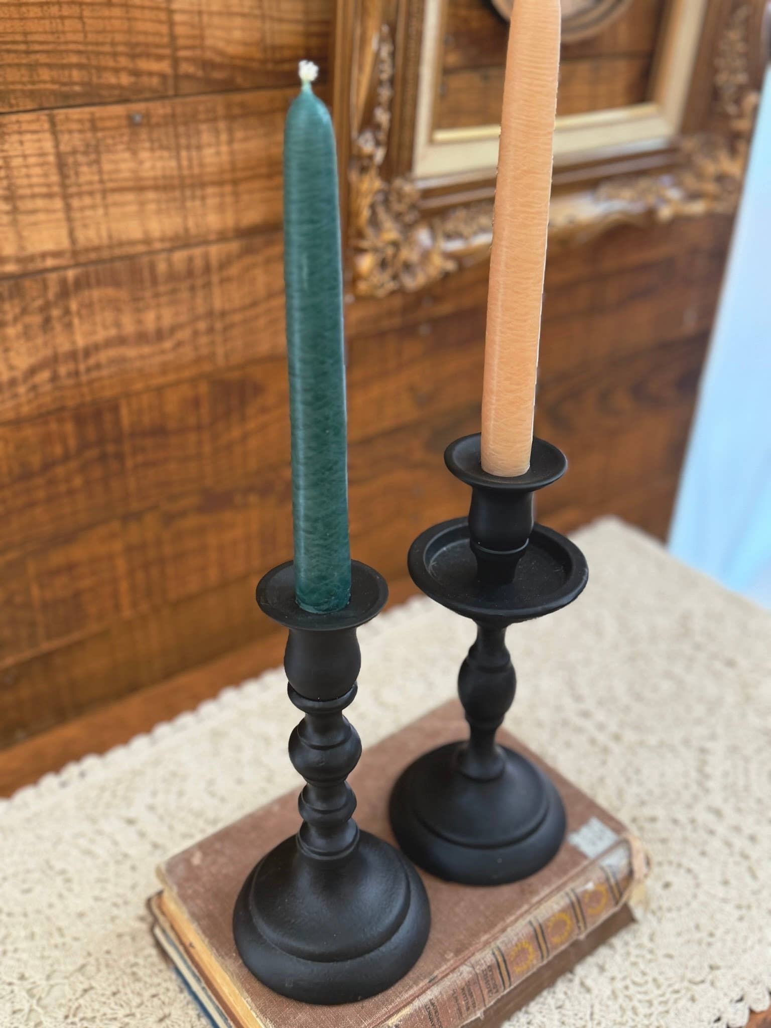 Black Empire Taper Candle Holder Medium
