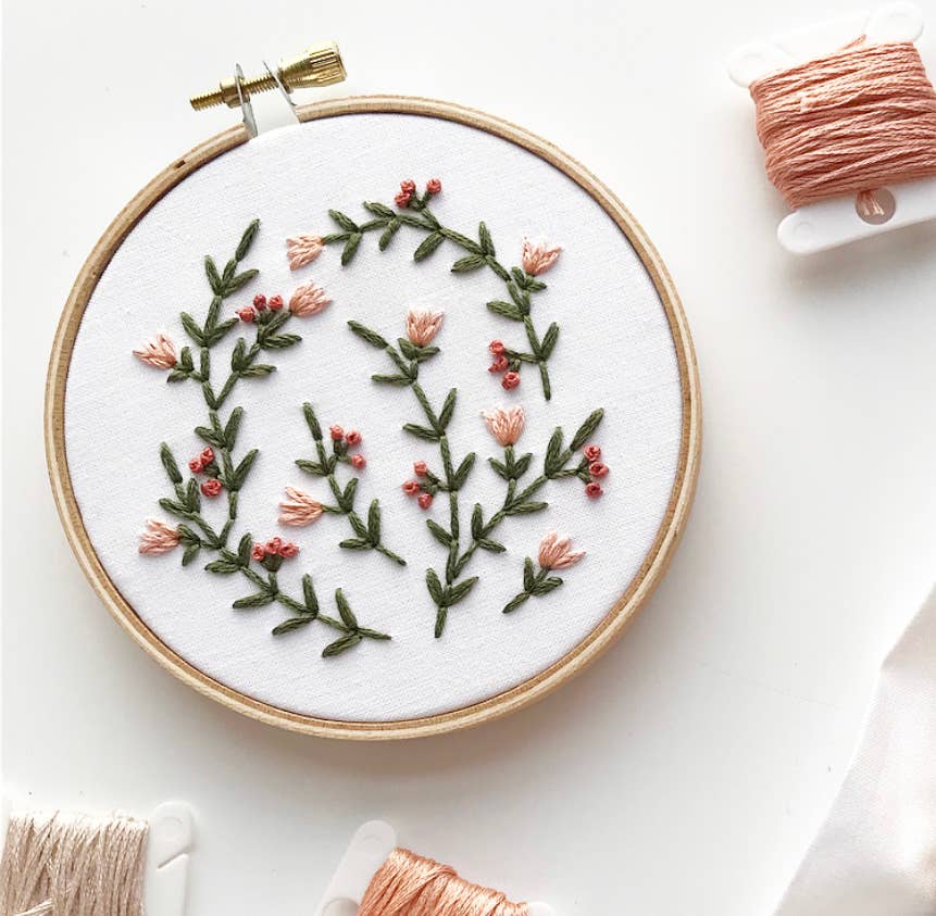 Floral Vine Embroidery Kit