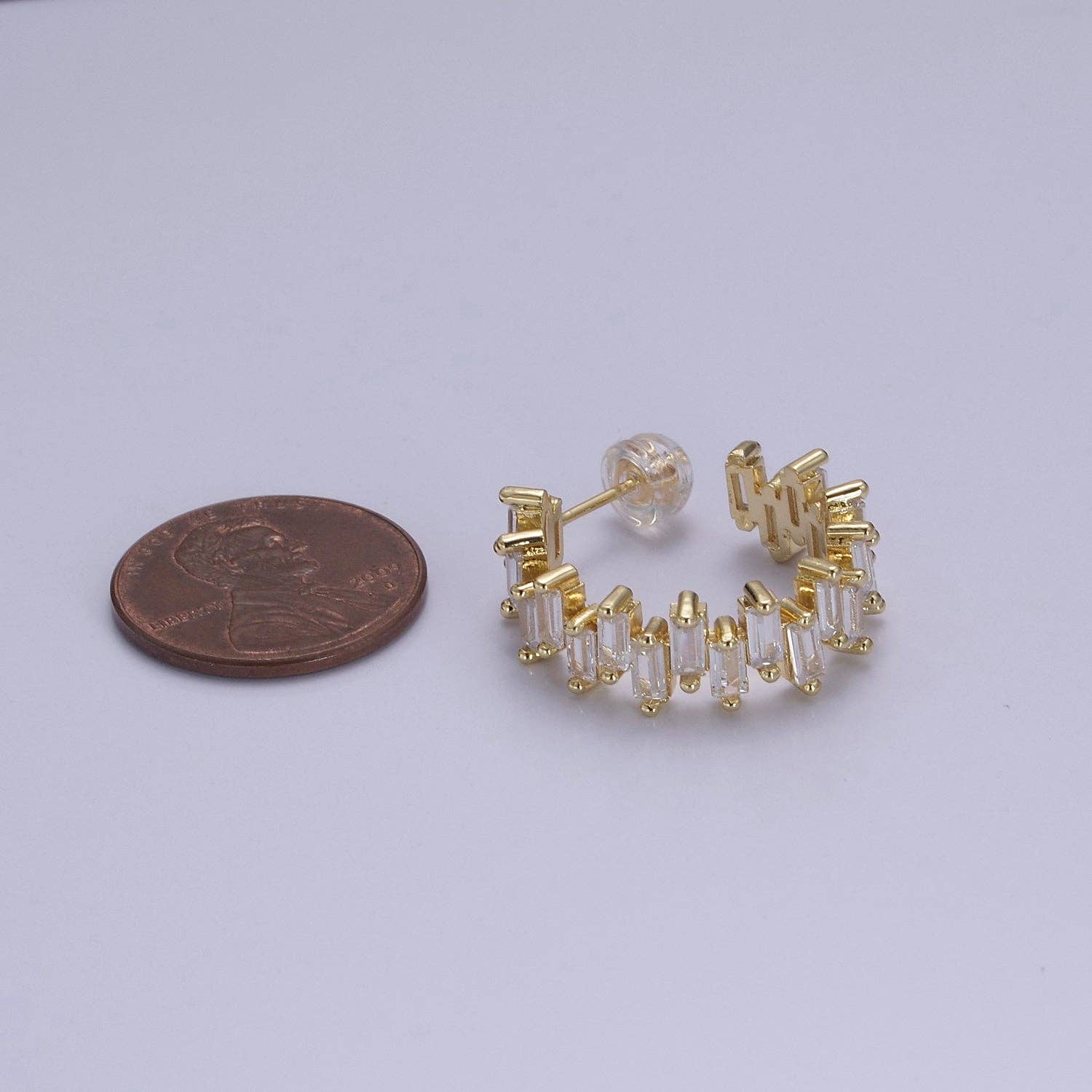Baguette Hoop Earrings - Cloth + Cabin