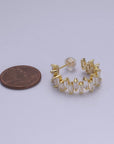 Baguette Hoop Earrings - Cloth + Cabin