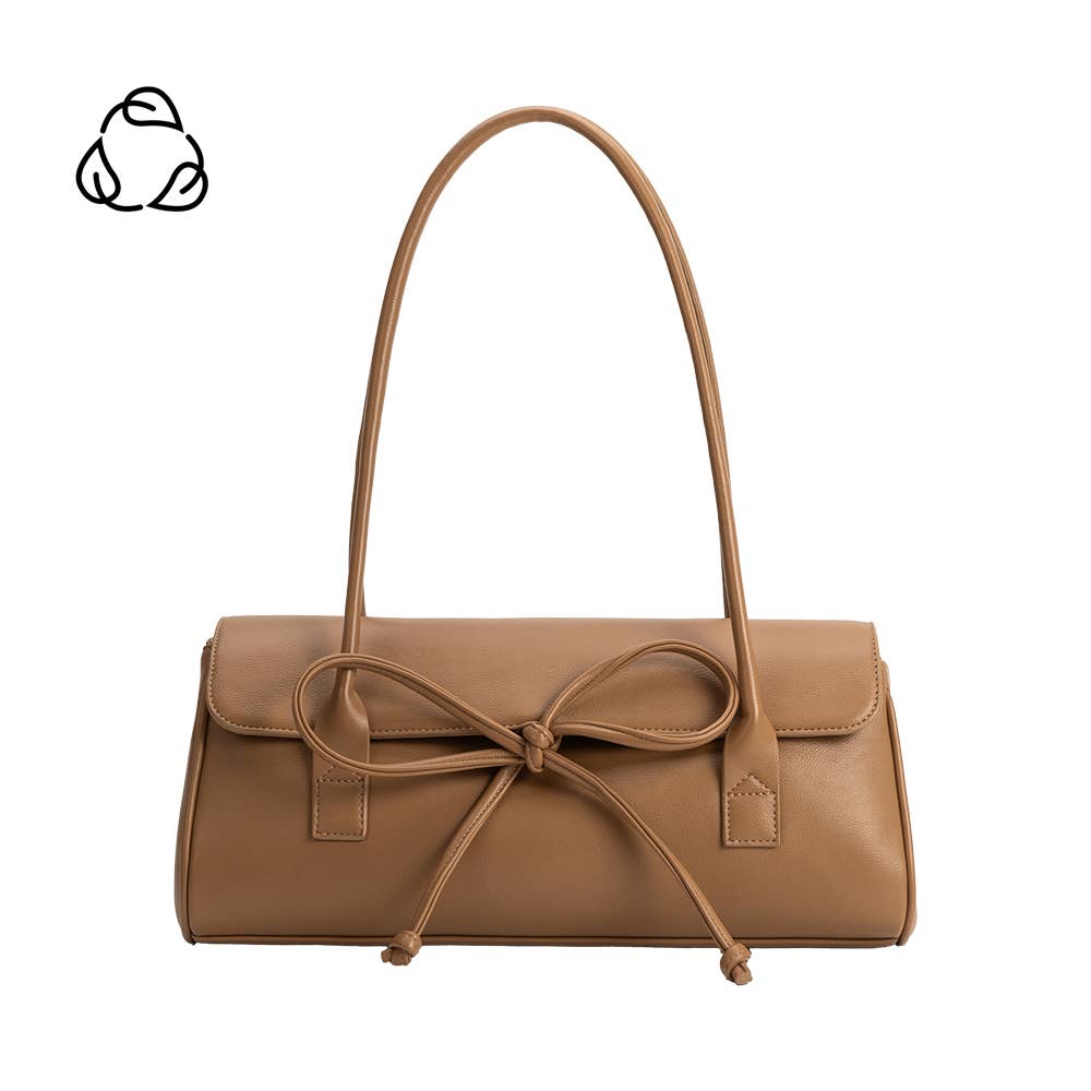 Bowie Mocha Recycled Vegan Shoulder Bag - Cloth + Cabin