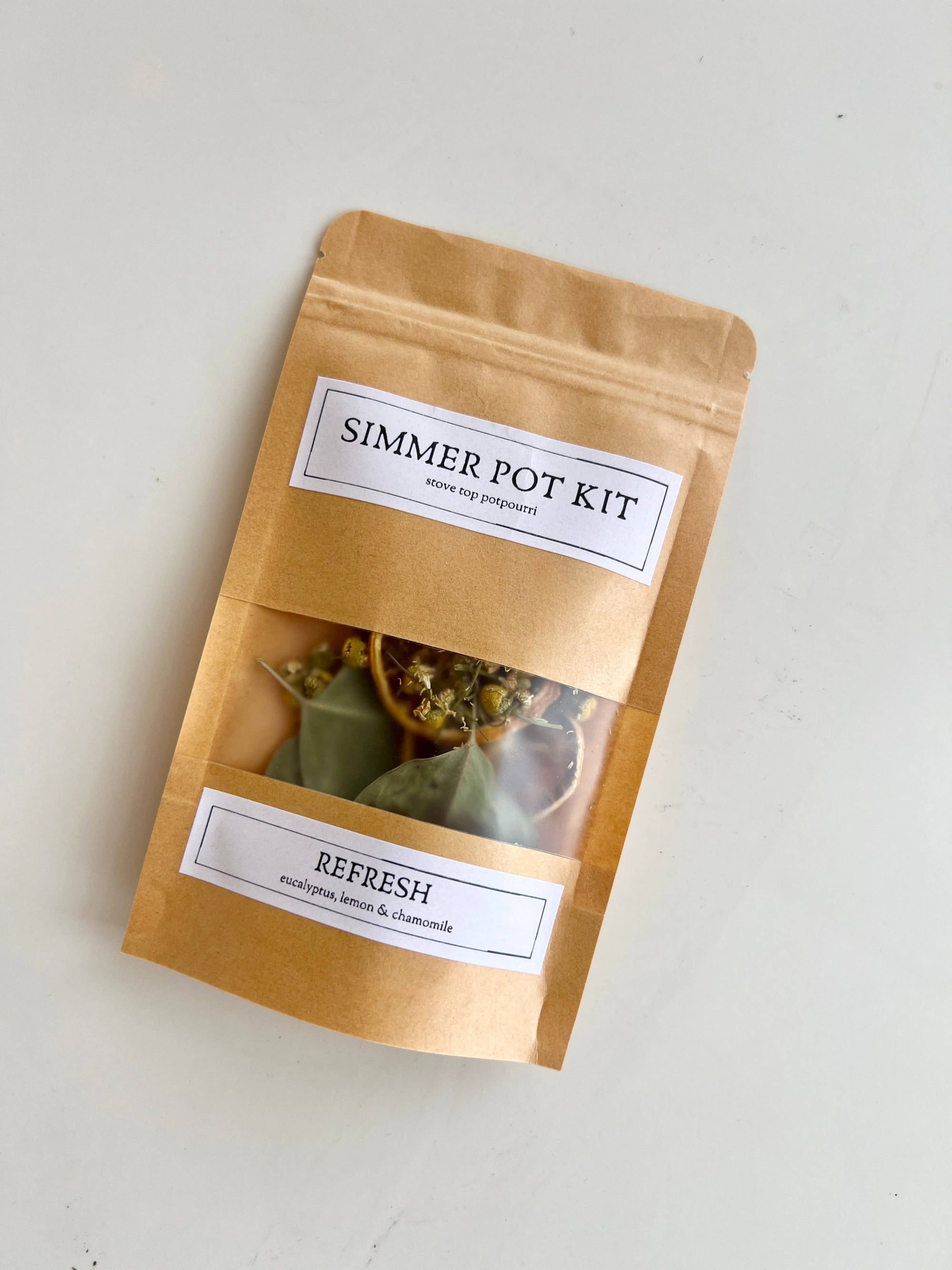 Refresh - Simmer Pot Kit - Eucalyptus, Lemon & Chamomile - Cloth + Cabin
