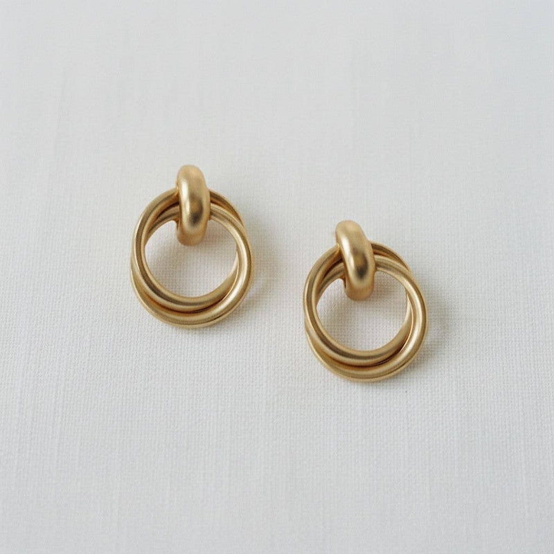 Vintage Inspired Geometric Knot Stud Earrings - Cloth + Cabin