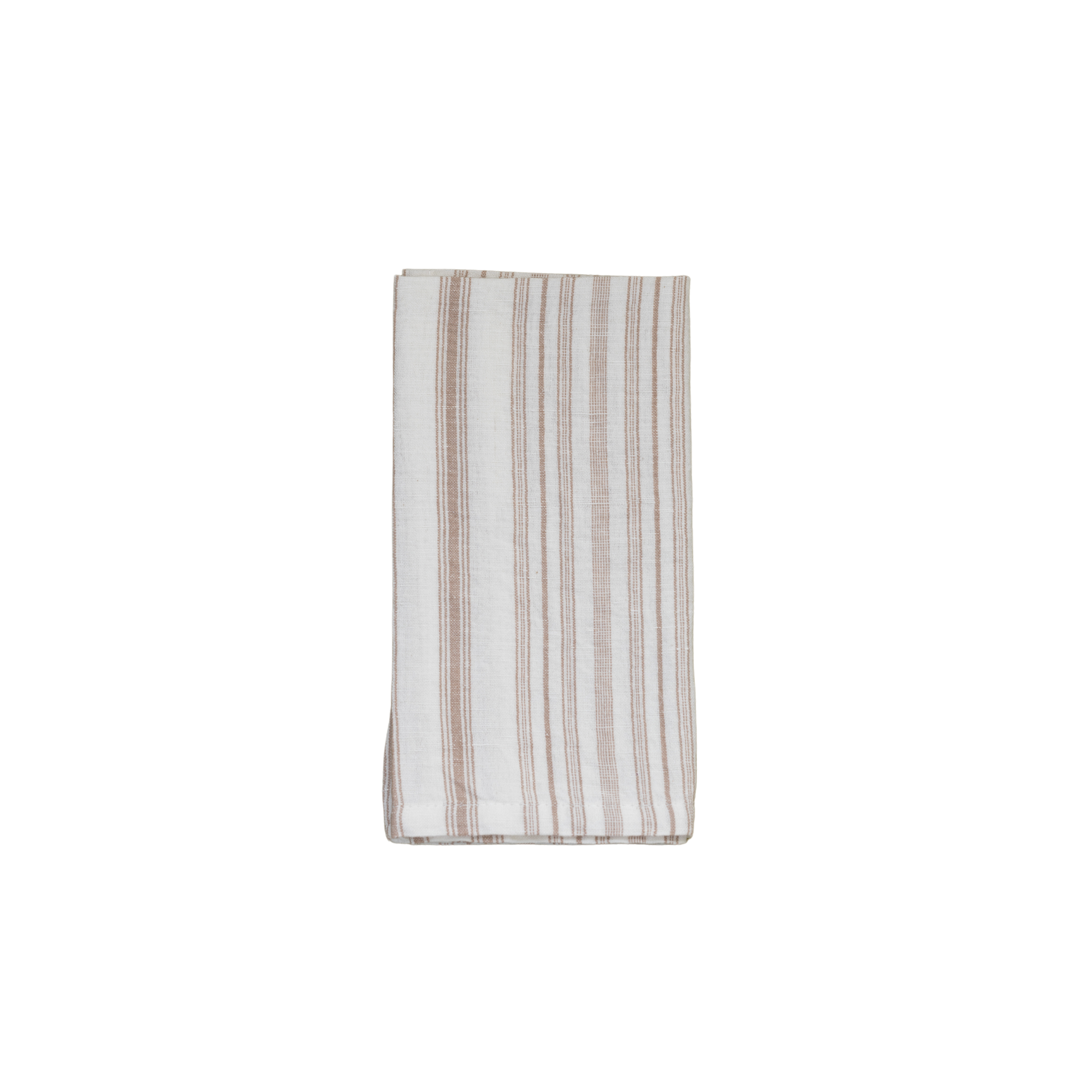 Stripe Napkin in Nougat/Set Of 4 - Cloth + Cabin