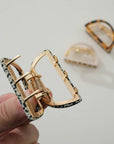 Rosalie Core Classic Half Moon Metal Claw Clip - Cloth + Cabin