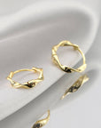 Ariel 18k Gold Twist Hoop Earring - Cloth + Cabin