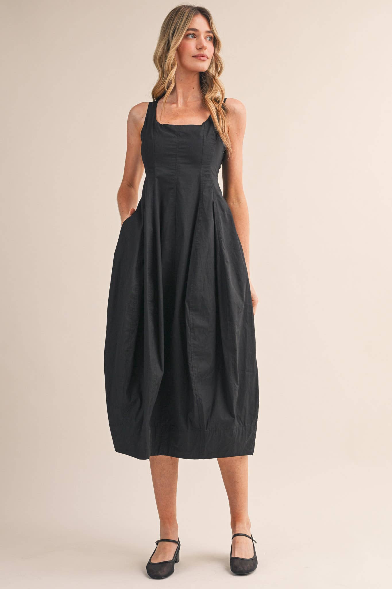 TULIP HEM MIDI DRESS MDR4596 - Cloth + Cabin