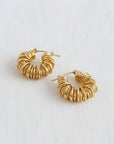Bold Spiral Cutout Hoop Earrings - Cloth + Cabin