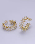 Baguette Hoop Earrings - Cloth + Cabin