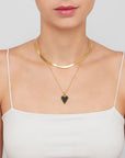 Black Heart Necklace gold - Cloth + Cabin