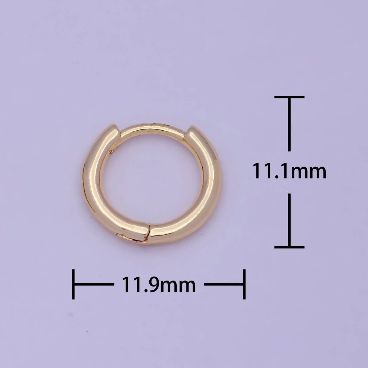 Tiny Gold Huggie Earring 12mm Mini Huggie