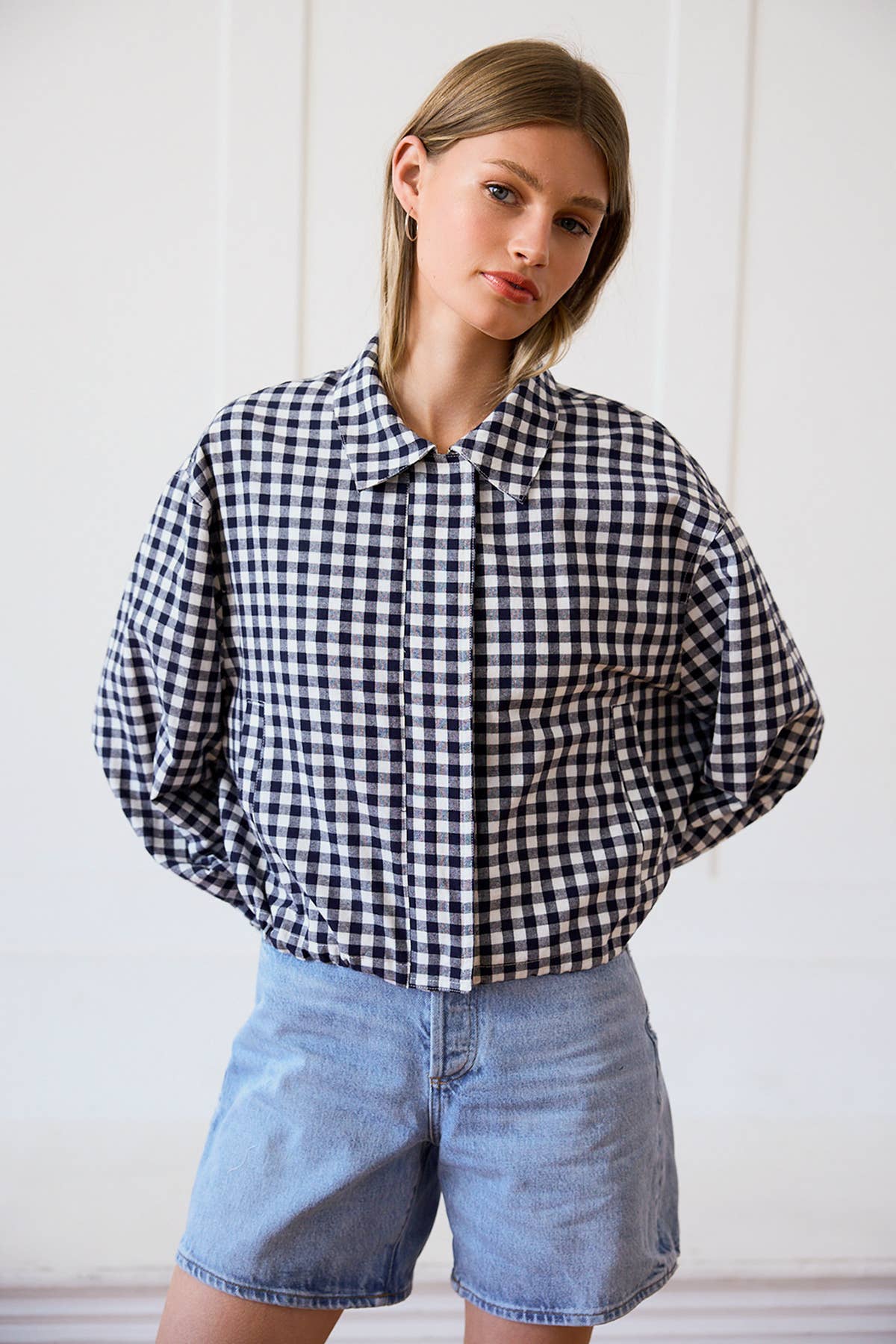 Leilani Gingham Zip Jacket
