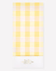 Yellow Gingham Paper Tablecloth