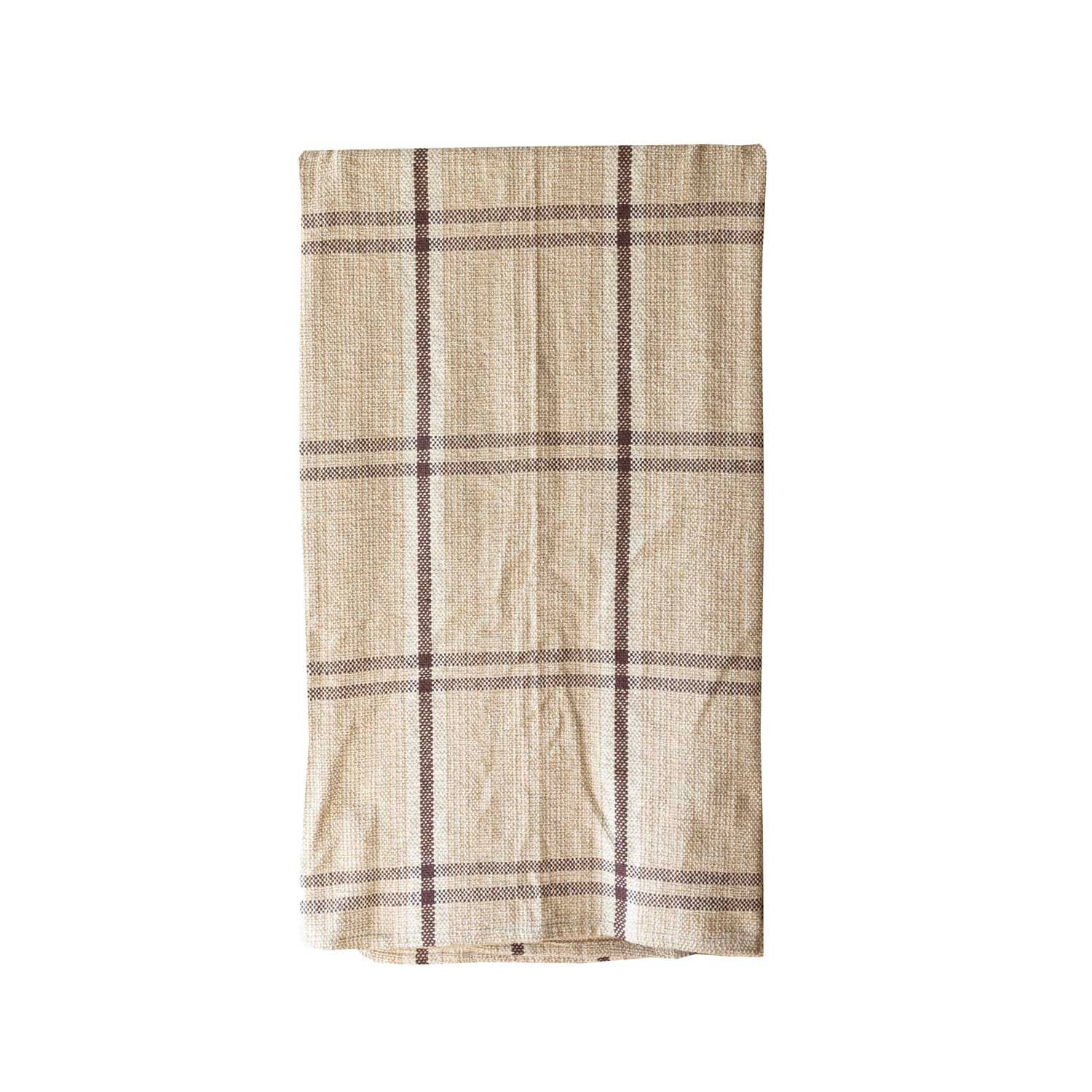 Mel Farmhouse Plaid Oversized Throw Side Fringe