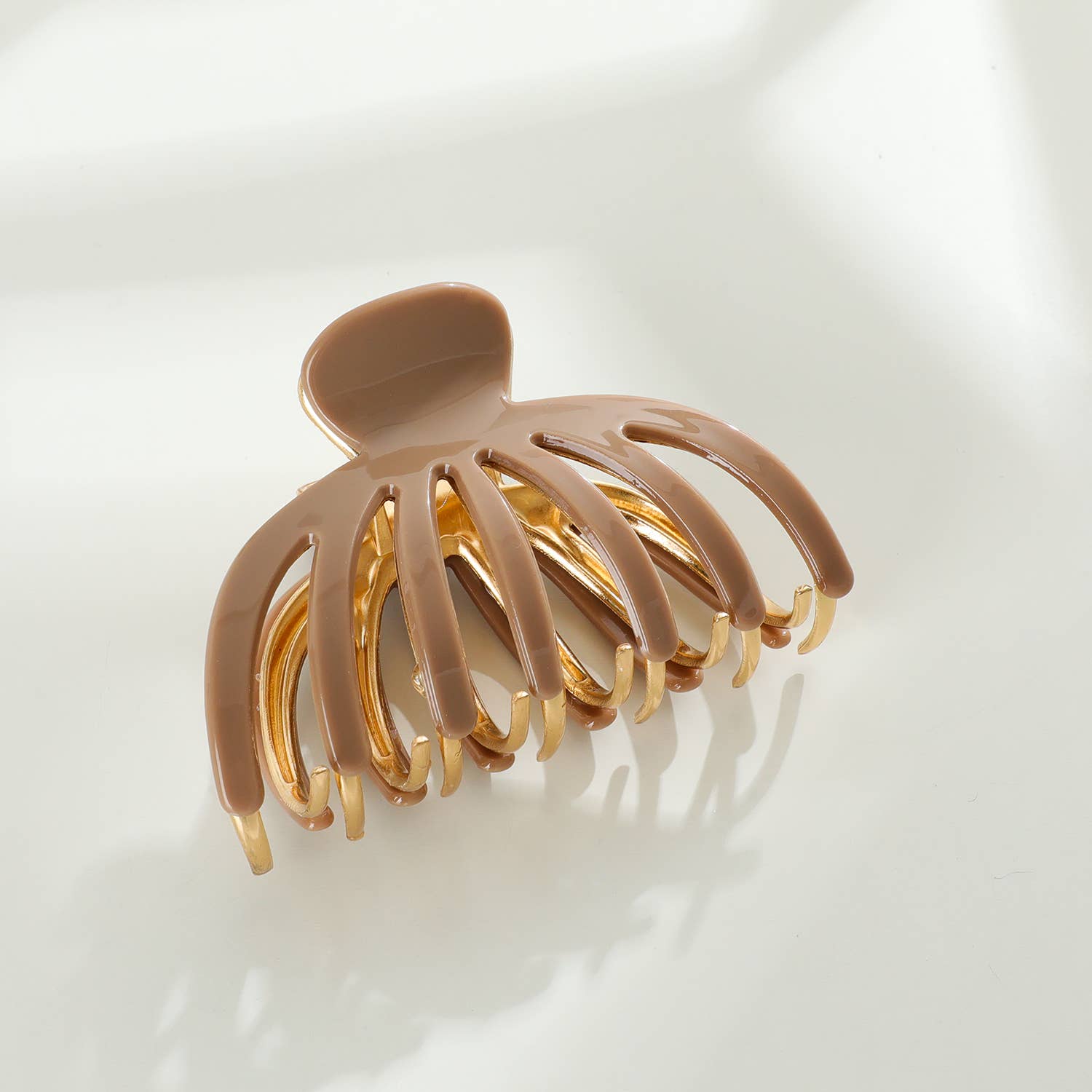 Hailey Solid Gold Metal Octopus Claw Clip - Large