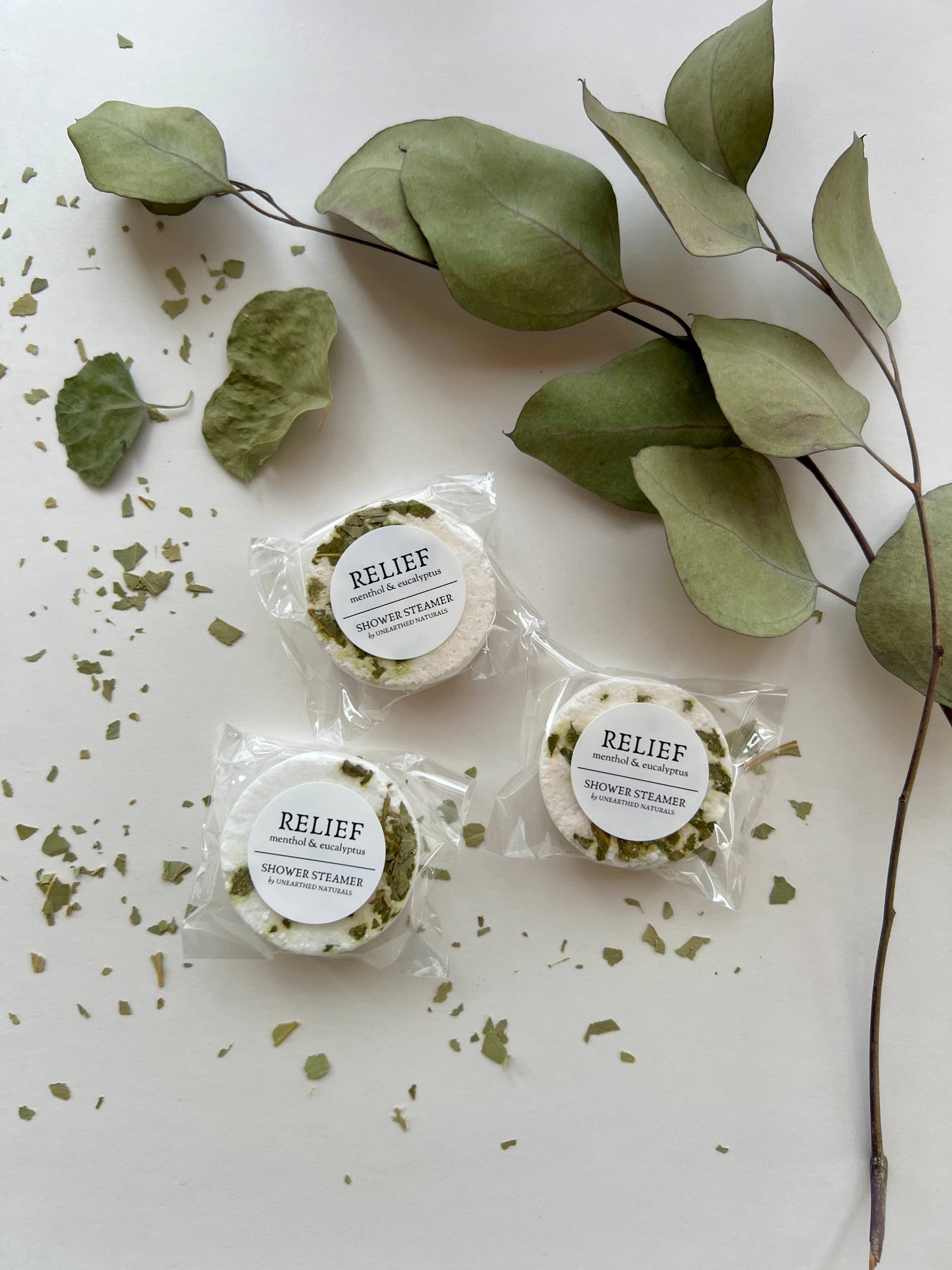 Relief - Menthol &amp; Eucalyptus Shower Steamers - Cloth + Cabin