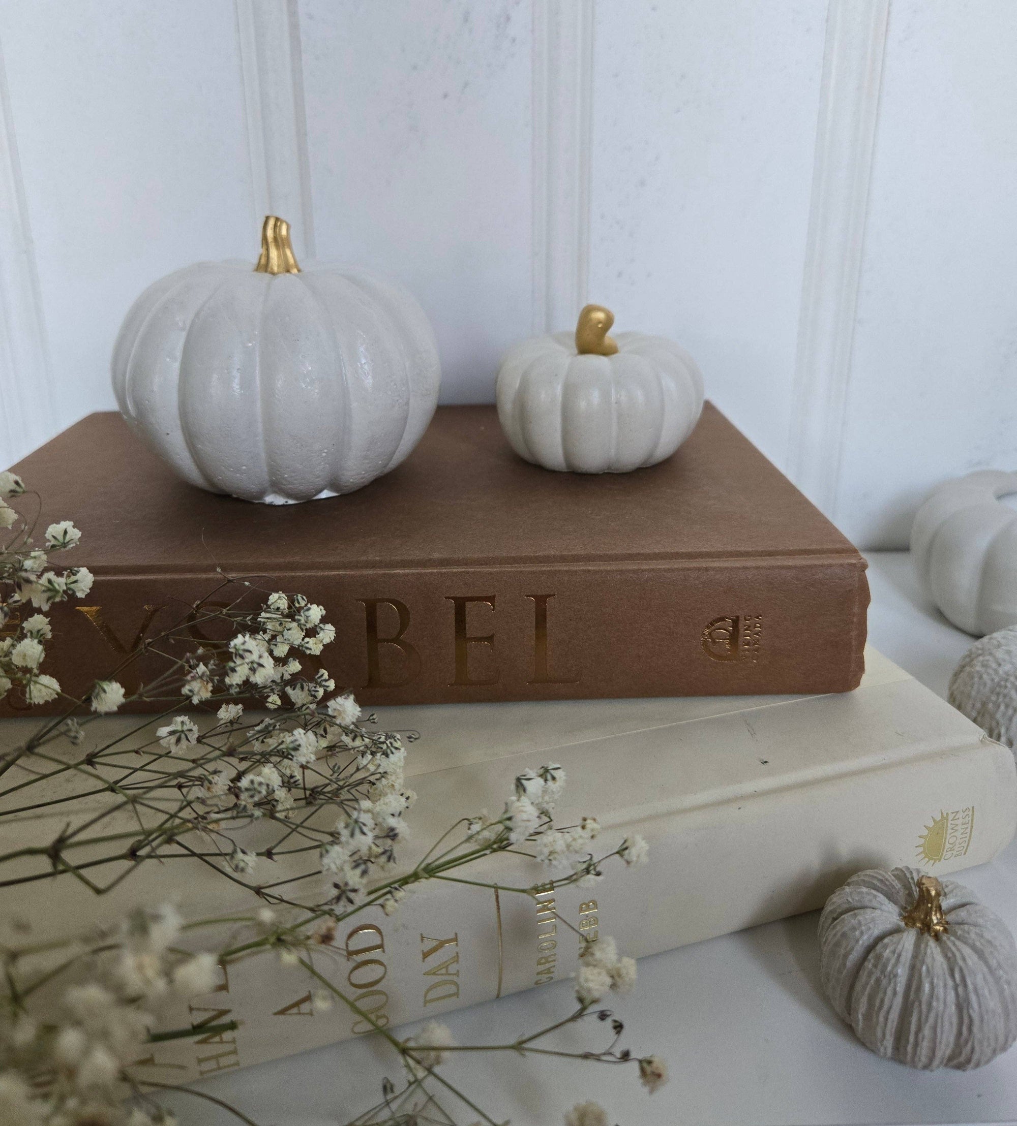 Concrete Pumpkins /  White - Cloth + Cabin